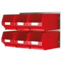 RS PRO Polypropylene Storage Bin 240 mm x 150 mm x 132 mm Red 771-9209