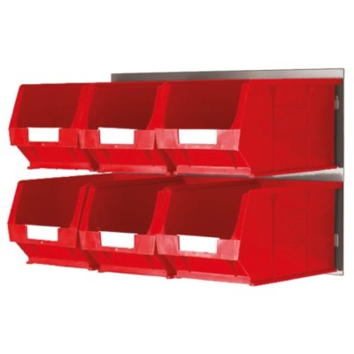 RS PRO Polypropylene Storage Bin 240 mm x 150 mm x 132 mm Red 771-9209