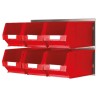 RS PRO Polypropylene Storage Bin 240 mm x 150 mm x 132 mm Red 771-9209