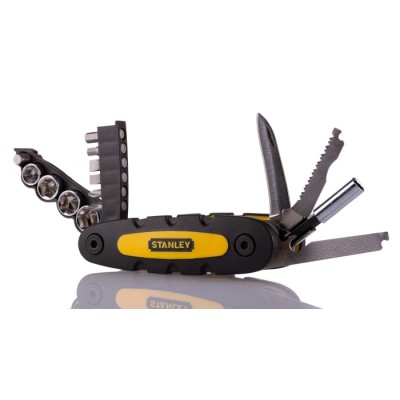 Stanley Professional 14-Tool Multitool Knife Thermoplastic Rubber Handle 128 mm Closed Length STHT0-70695