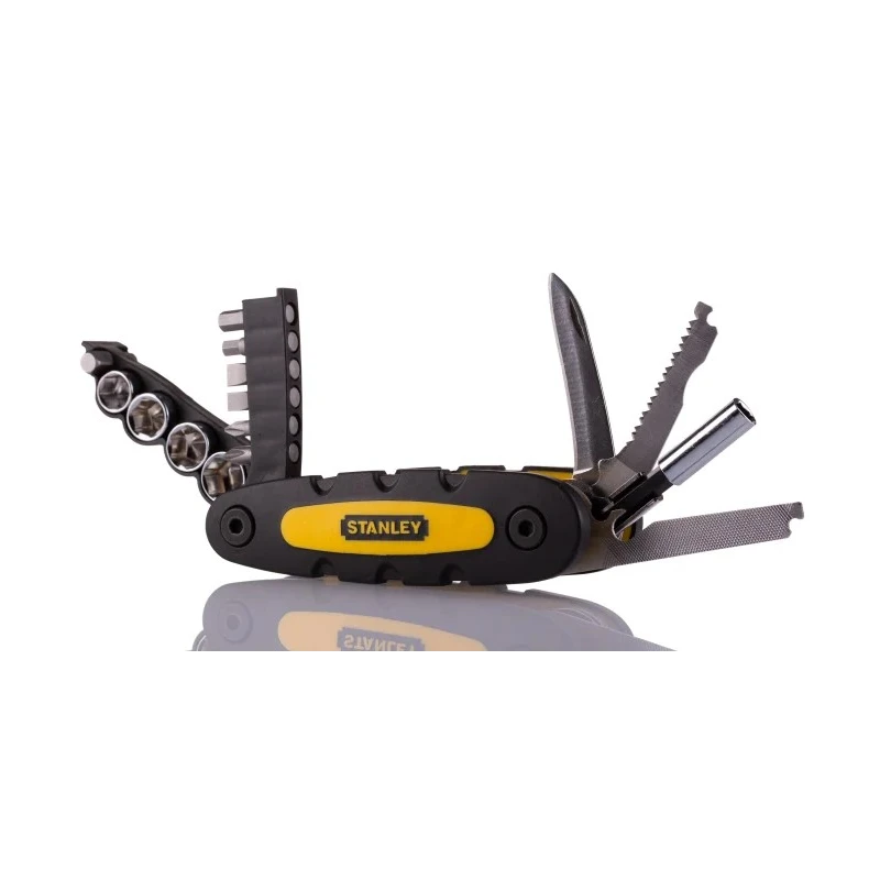 Stanley Professional 14-Tool Multitool Knife Thermoplastic Rubber Handle 128 mm Closed Length STHT0-70695