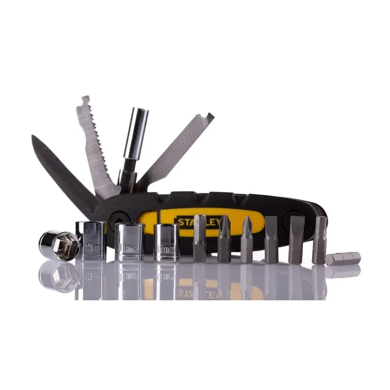 Stanley Professional 14-Tool Multitool Knife Thermoplastic Rubber Handle 128 mm Closed Length STHT0-70695
