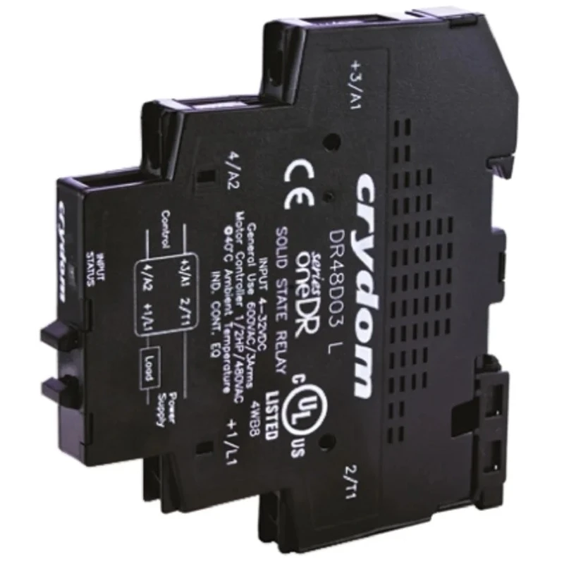 Sensata / Crydom One DR Solid State Interface Relay 48V AC Control Voltage, 600V AC Load Voltage DIN Rail Screw Mount DR24E03