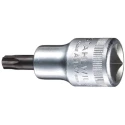 STAHLWILLE Screwdriver Bit, 1/2 in Drive Size, 55 mm Overall Length, Chrome Plated Chrome Alloy Steel 03100025