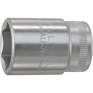 STAHLWILLE 22 mm 6 Point Chrome-Plated Steel Socket, 1/2 in Square Drive, 42mm Overall Length 03030022