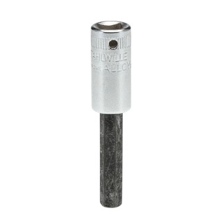 STAHLWILLE 1/4 in Drive 6 mm Bit Square Socket Chrome Alloy Steel 30mm Overall Length 01050006