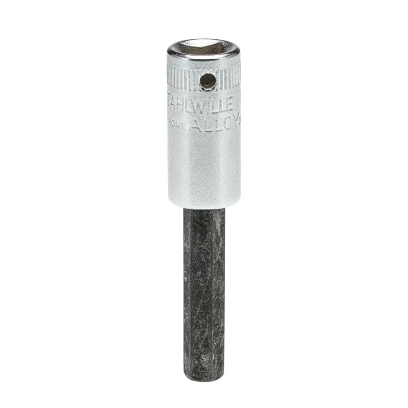 STAHLWILLE 1/4 in Drive 6 mm Bit Square Socket Chrome Alloy Steel 30mm Overall Length 01050006