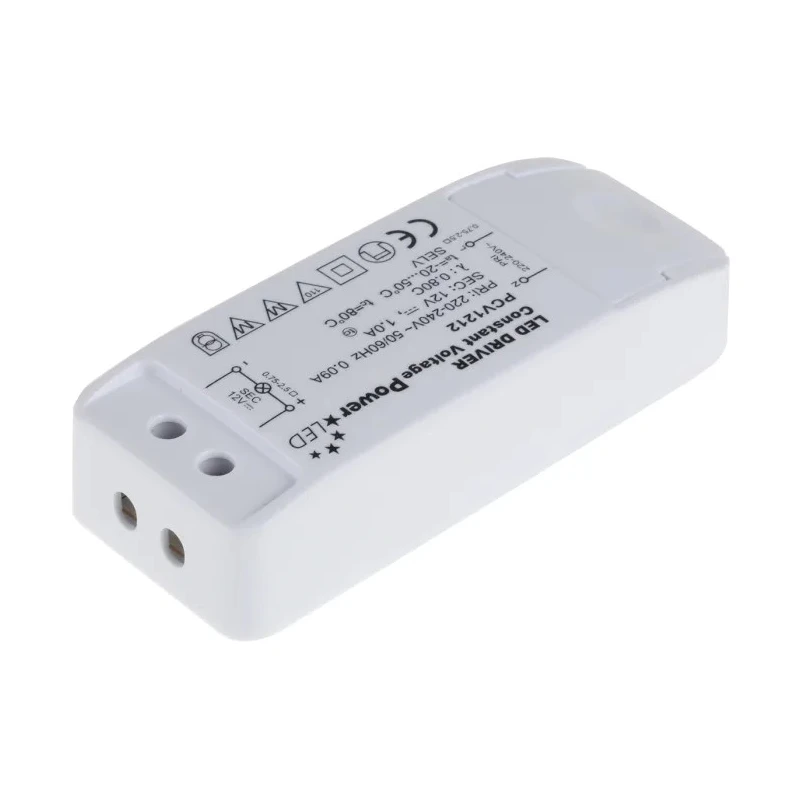 PowerLED 5 Output LED Driver, 12V Output Voltage, 12W Power, 1A Driver Current, Screw Mount PCV1212