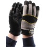 Polyco Healthline Multi-Task 5 Black Leather Nylon Spandex Work Gloves Size 10 Uncoated MT5/10