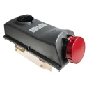 Scame 63A 415V IP67 Red Panel Mount Industrial Power Connector 3P+N+PE IP67