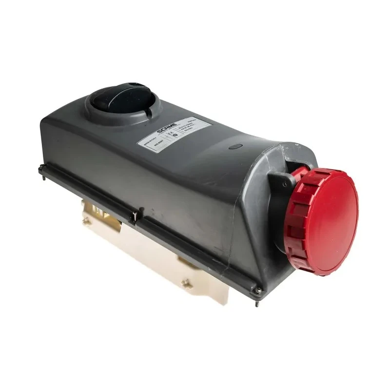 Scame 63A 415V IP67 Red Panel Mount Industrial Power Connector 3P+N+PE IP67