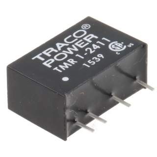 TRACOPOWER DC/DC Converter 5V DC 200mA 18-36V Input 1W PCB SIP-6 Package TMR 1-2411