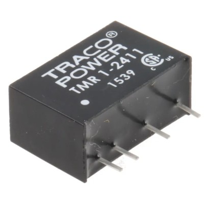 TRACOPOWER DC/DC Converter 5V DC 200mA 18-36V Input 1W PCB SIP-6 Package TMR 1-2411