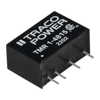 TRACOPOWER 1W Fully Regulated Isolated DC/DC Converter 24V DC Output 42mA 75V DC Max Input TMR 1-4815