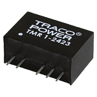 TRACOPOWER DC/DC Converter through-hole SIP package 12V dc output 83 mA 1W power 18-36V input TMR 1-2412