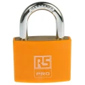 RS PRO Key Brass Padlock, 6 mm Shackle Diameter, 43 mm Body Width, Brass Material 781-6010