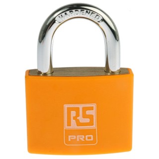 RS PRO Key Brass Padlock, 6 mm Shackle Diameter, 43 mm Body Width, Brass Material 781-6010