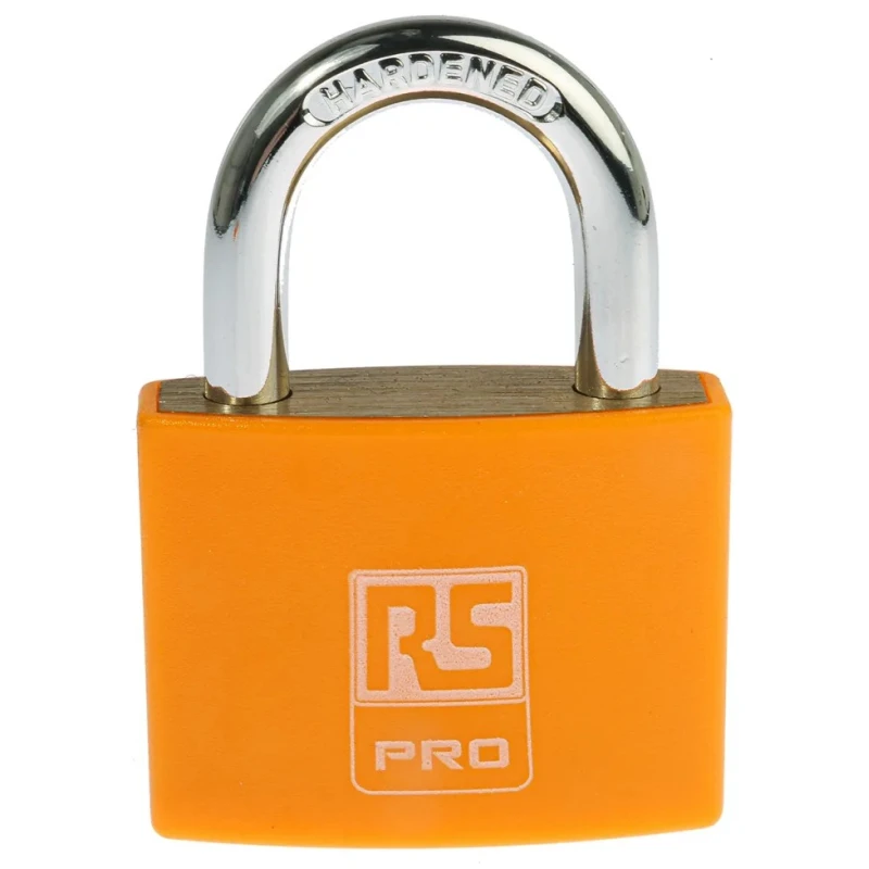 RS PRO Key Brass Padlock, 6 mm Shackle Diameter, 43 mm Body Width, Brass Material 781-6010