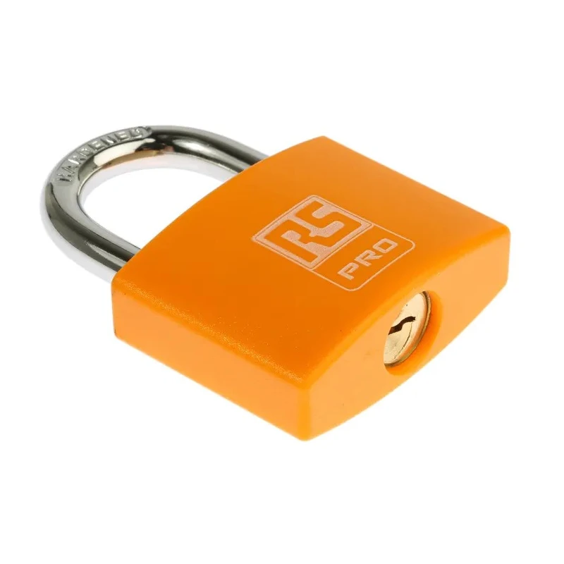 RS PRO Key Brass Padlock, 6 mm Shackle Diameter, 43 mm Body Width, Brass Material 781-6010