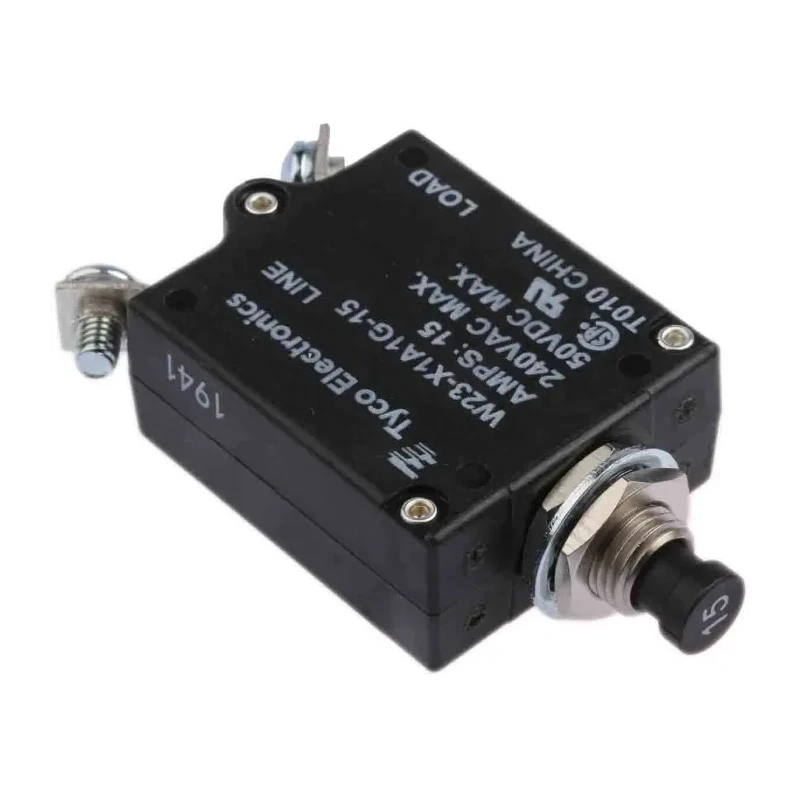 TE Connectivity Thermal Circuit Breaker 15A Current Rating 1-Pole Direct Mount W23-X1A1G-15