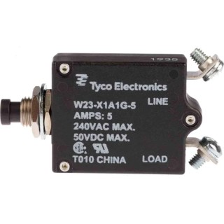 TE Connectivity Thermal Circuit Breaker 5A Current Rating 1-Pole Direct Mount 0.5 to 50 A Range W23-X1A1G-5