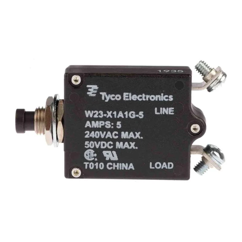 TE Connectivity Thermal Circuit Breaker 5A Current Rating 1-Pole Direct Mount 0.5 to 50 A Range W23-X1A1G-5