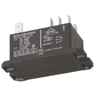 TE Connectivity Panel Power Relay, 110V AC, 120V AC Coil, 30A Switching Current, DPDT, Quick T92P11A22-120 4-1393211-0
