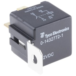 TE Connectivity Automotive Relay 12V Coil Voltage 30A Switching Current SPST 1432772-1