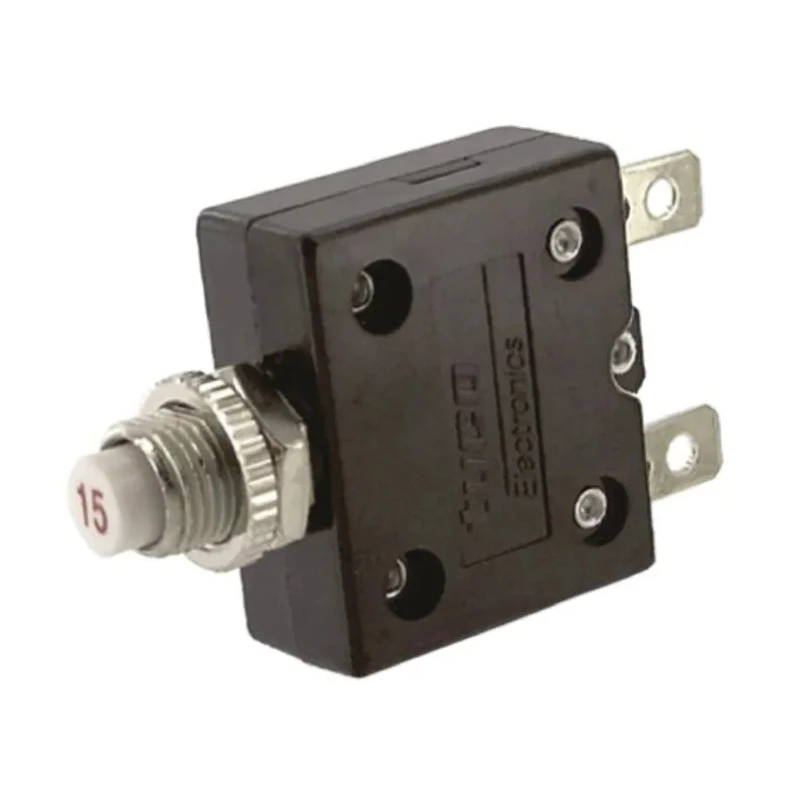 TE Connectivity W54 Thermal Circuit Breaker 0 to +60 °C, 15A Current Rating, 1-Pole, Direct Mount W54-XB1A4A10-15