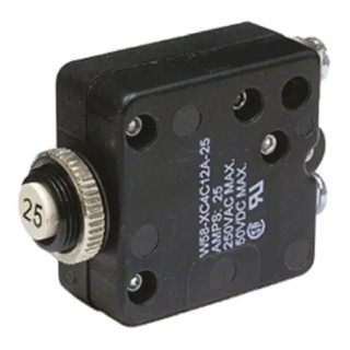 TE Connectivity W58 Thermal Circuit Breaker 25A Current Rating 1-Pole Direct Mount W58-XC4C12A-25
