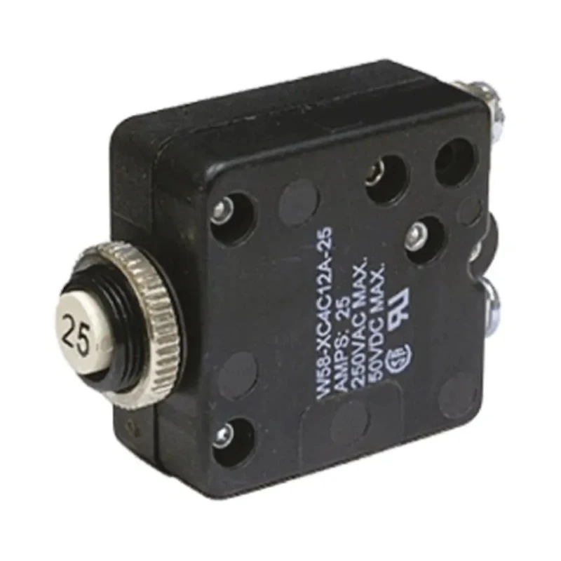 TE Connectivity W58 Thermal Circuit Breaker 25A Current Rating 1-Pole Direct Mount W58-XC4C12A-25