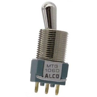 TE Connectivity Panel Mount Toggle Switch SPDT On-On 4A 28 V dc 125 V ac MTG106D