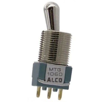 TE Connectivity Panel Mount Toggle Switch SPDT On-On 4A 28 V dc 125 V ac MTG106D