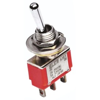 TE Connectivity Toggle Switch, Panel Mount, On-Off-On, DPDT, Solder Terminal, 28V DC, 125V AC A203P3ZQ04
