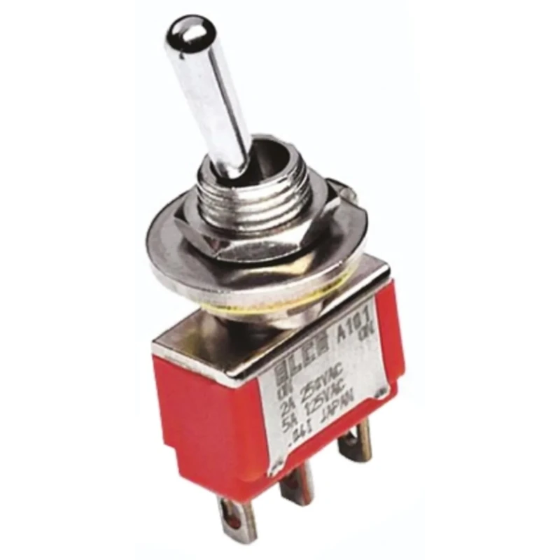 TE Connectivity Toggle Switch, Panel Mount, On-Off-On, DPDT, Solder Terminal, 28V DC, 125V AC A203P3ZQ04