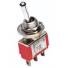 TE Connectivity Toggle Switch, Panel Mount, On-Off-On, DPDT, Solder Terminal, 28V DC, 125V AC A203P3ZQ04