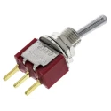 TE Connectivity Toggle Switch PCB Mount On-On SPDT Through Hole Terminal 20 V DC 20 V AC A101SYCB04