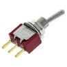 TE Connectivity Toggle Switch PCB Mount On-On SPDT Through Hole Terminal 20 V DC 20 V AC A101SYCB04
