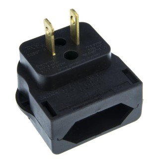 PowerConnections Mains Connector Converter Plug Europe to USA 10A 125V CP4A