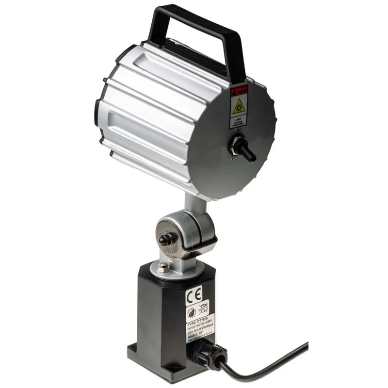 RS PRO LED Machine Light, 12W, 260V AC, Adjustable Arm, IP65, 1.8m Cable 777-7978