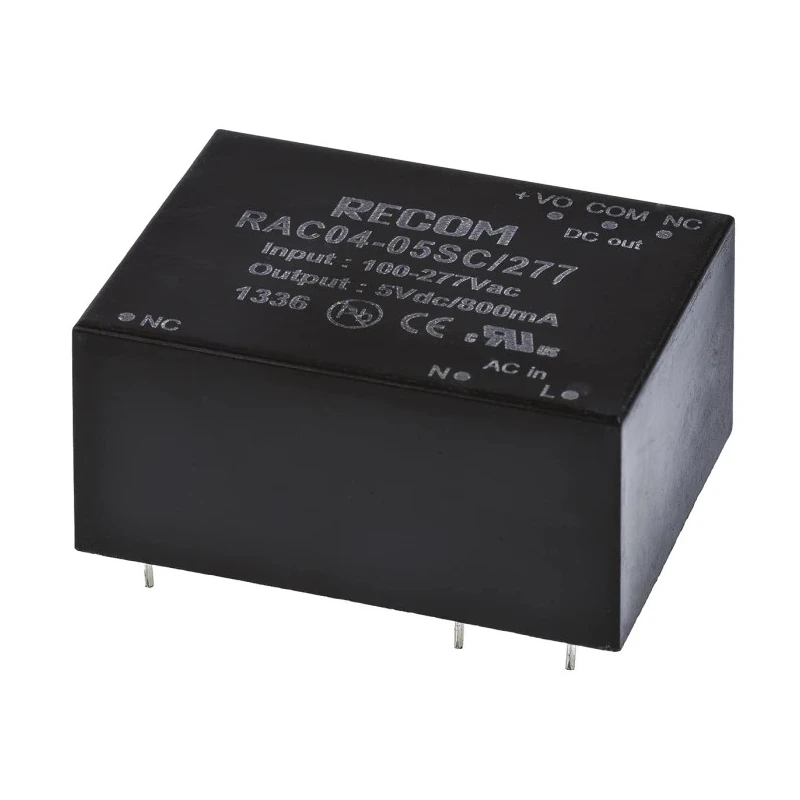 Recom 4W PCB Mount Encapsulated Switching Power Supply 5V DC, 305V AC RAC04-05SC/277