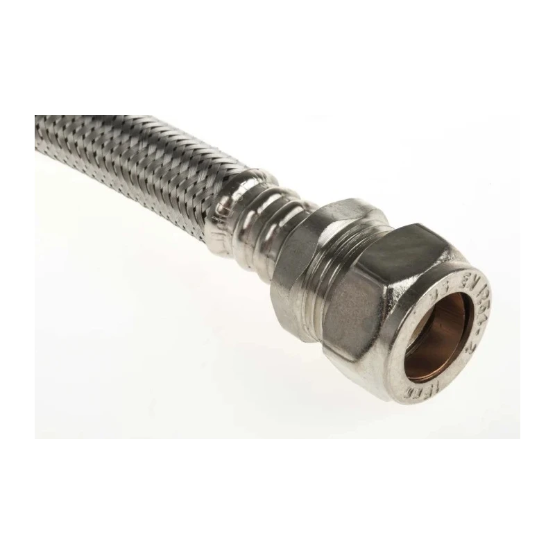 RS PRO Hose Assembly 15 mm Female, 300 mm Long BSPF Stainless Steel Braided EPDM Brass 784-5699