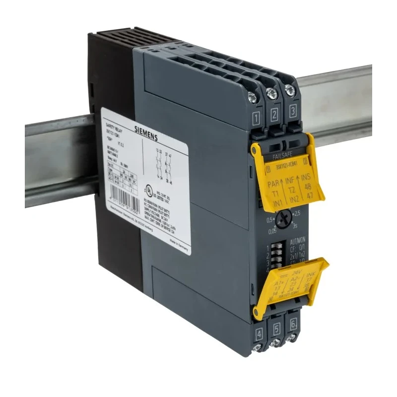 Siemens 24V DC Safety Relay with 4 Safety Contacts, Screw Terminals, Safety Category 4, Model 3SK1121-1CB41