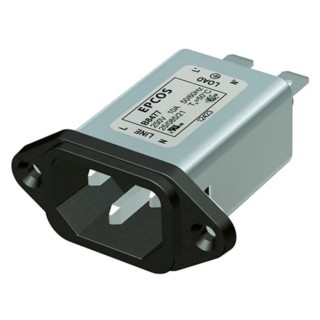 TDK 3A 250V AC / 250V DC Panel Mount IEC Filter with Tab Termination B84771C0003A000