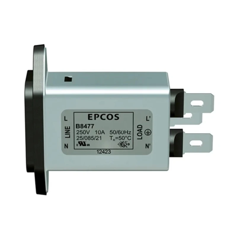 TDK 6A 250 V AC 250V DC Panel Mount IEC Filter with Tab Termination B84771C0006A000