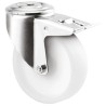 Tente Swivel Castor, 150 kg Load Capacity, 125 mm Polyamide Wheel, Zinc Plated Steel Fork, Ball Bearing Hub 3477UOO125P30