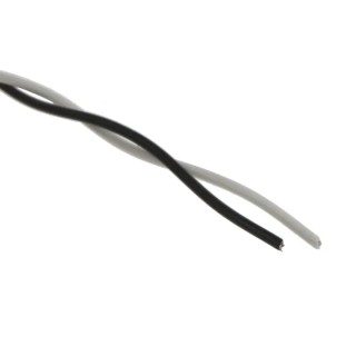 TE Connectivity SPEC 44 Series 0.24 mm² Black, White Hook Up Wire, 24 AWG, 19x36 AWG Core Strands, 100m 44A0121-24-0/9