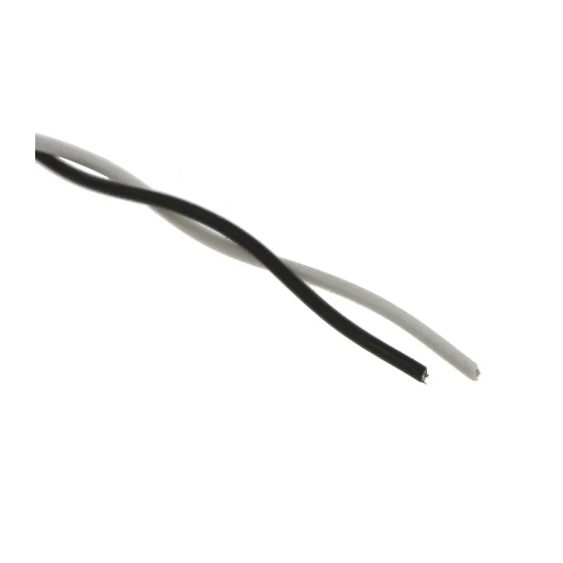 TE Connectivity SPEC 44 Series 0.24 mm² Black, White Hook Up Wire, 24 AWG, 19x36 AWG Core Strands, 100m 44A0121-24-0/9