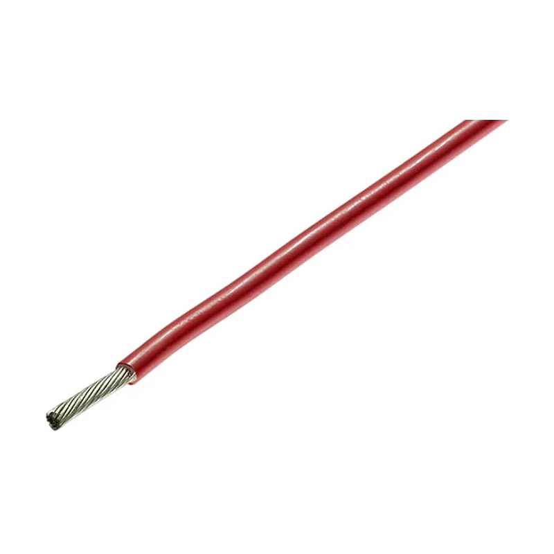 TE Connectivity Type 44 Series Red 1.3 mm² Hook Up Wire 16 AWG 19 x 29 AWG Core Strands 100 m Polyalkene 44A0111-16-2