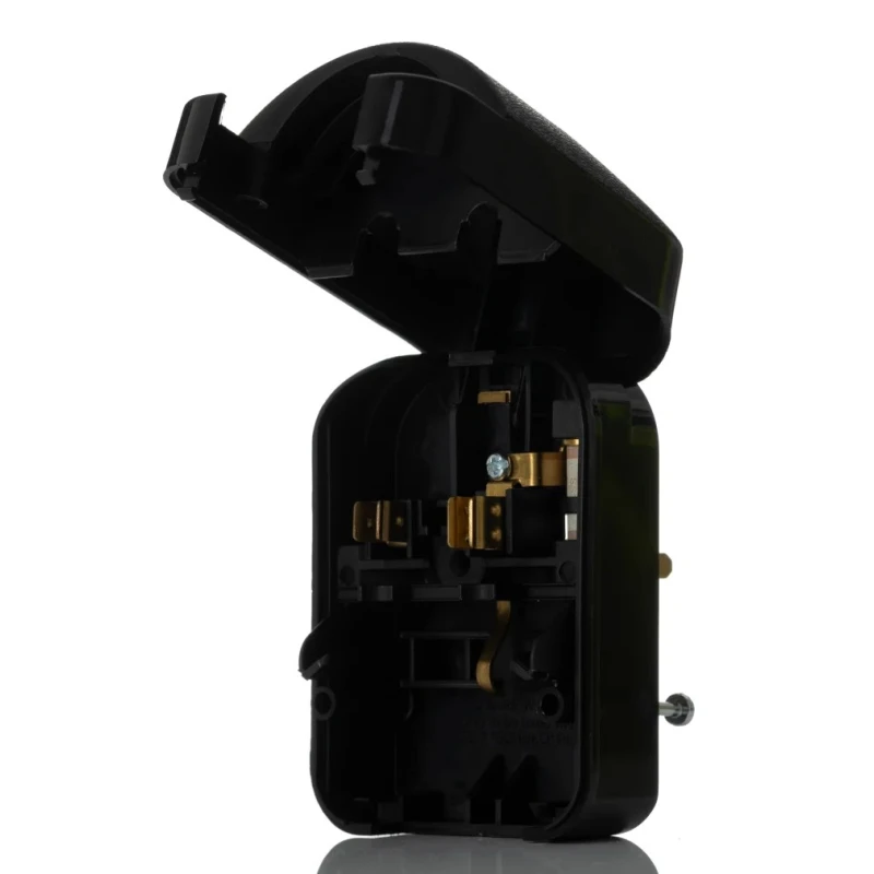 PowerConnections Mains Connector Converter Europe to UK, 240V, 13A, Type F Schuko to Type G British 3-Pin SCP3-B-13A